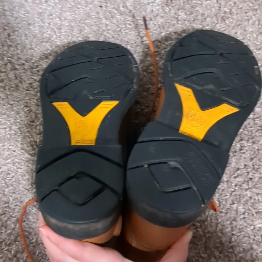 Vintage Ariat Leather Work Lace Up Booties
